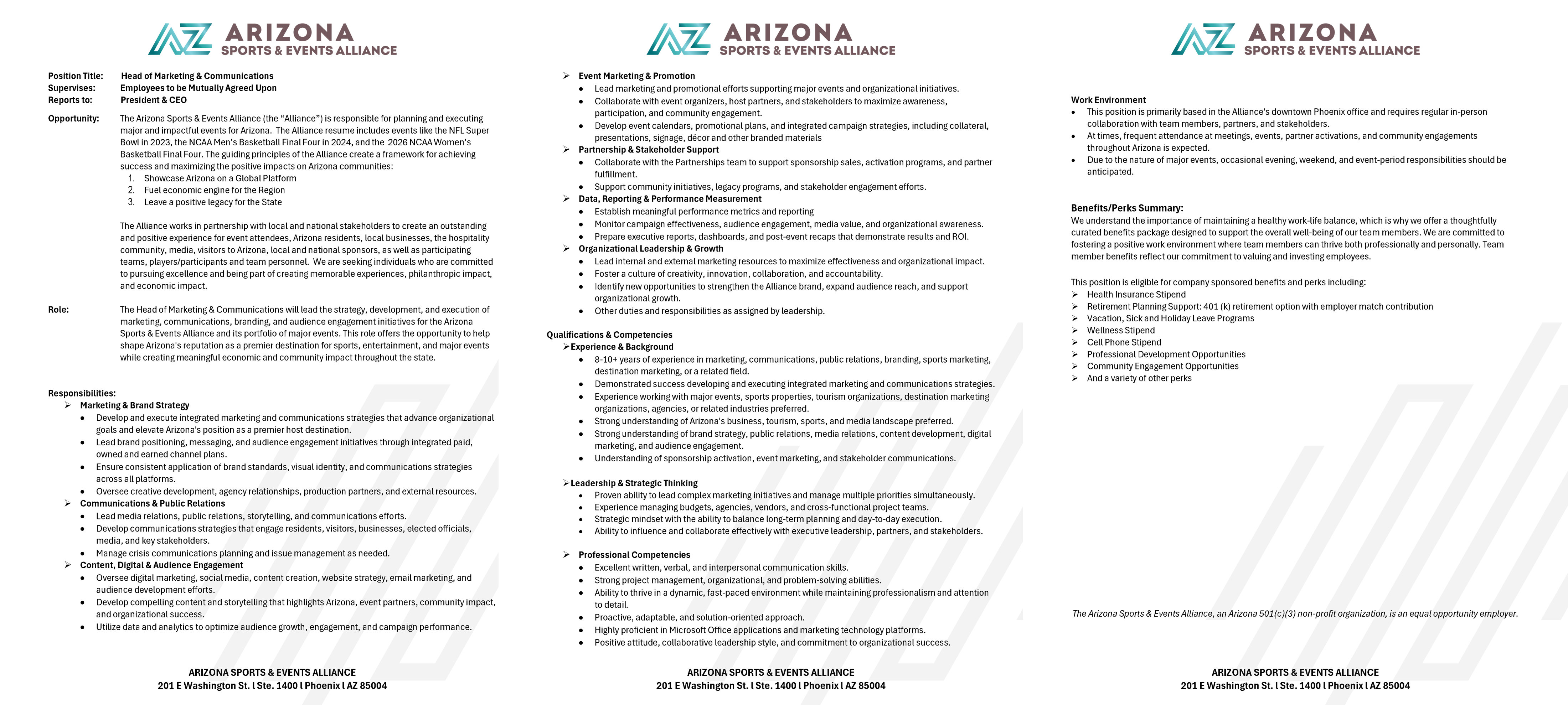 Head of Marketing & Communications
