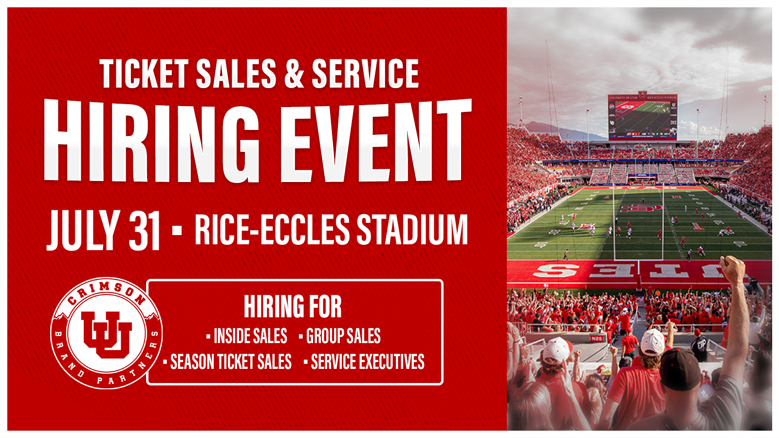 Ticket Sales & Service Hiring Event