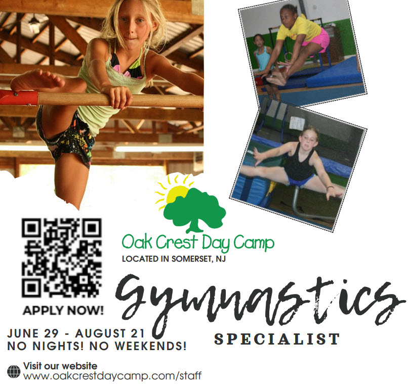 Gymnastics Instructor - SUMMER DAY CAMP - PreK, K to 3rd Grade Campers