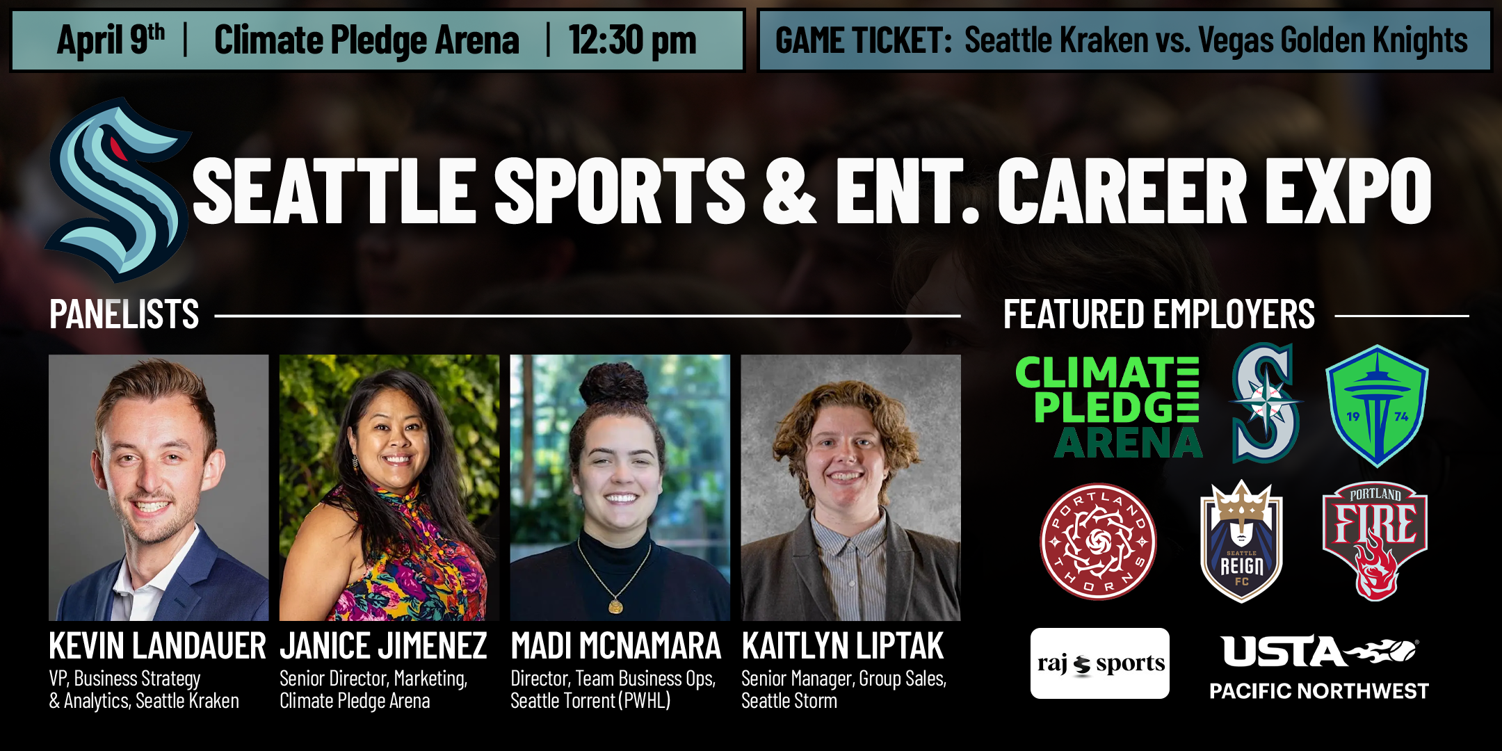2026 Seattle Sports & Entertainment Career Expo (Hosted by the Seattle Kraken)