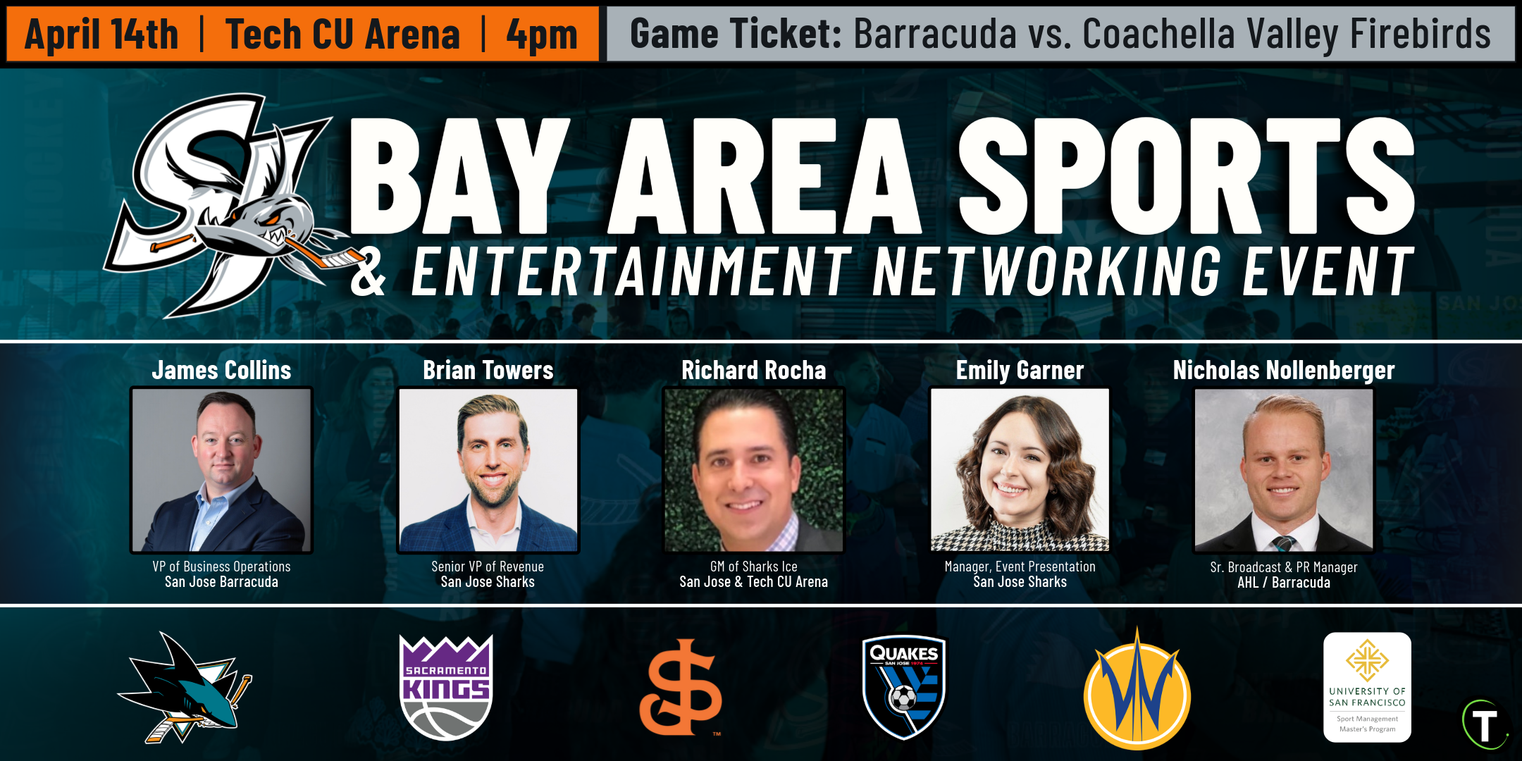 Bay Area Sports & Entertainment Networking Event (hosted by the San Jose Barracuda)