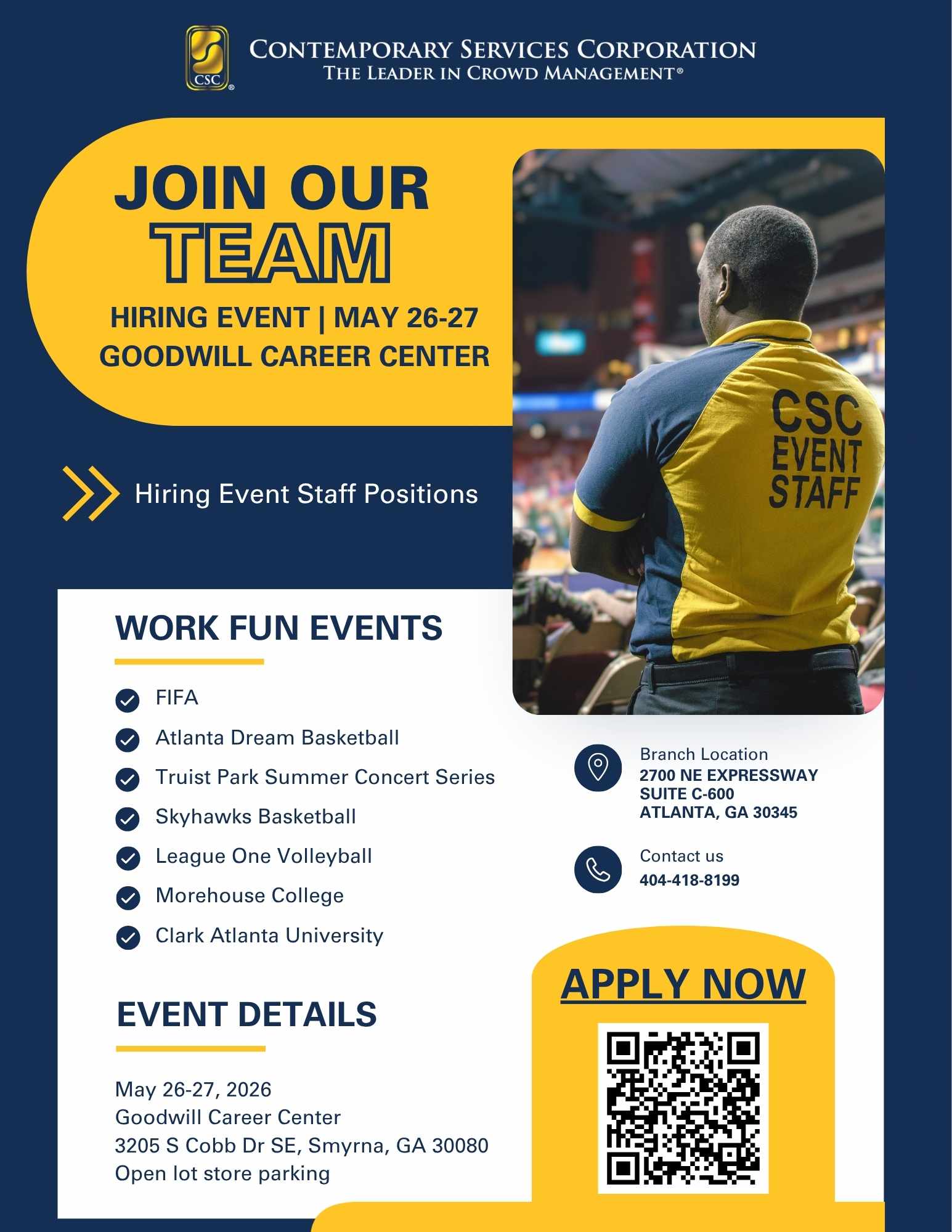 Event Staff / Security Officer FIFA World Cup & More - Atlanta GA